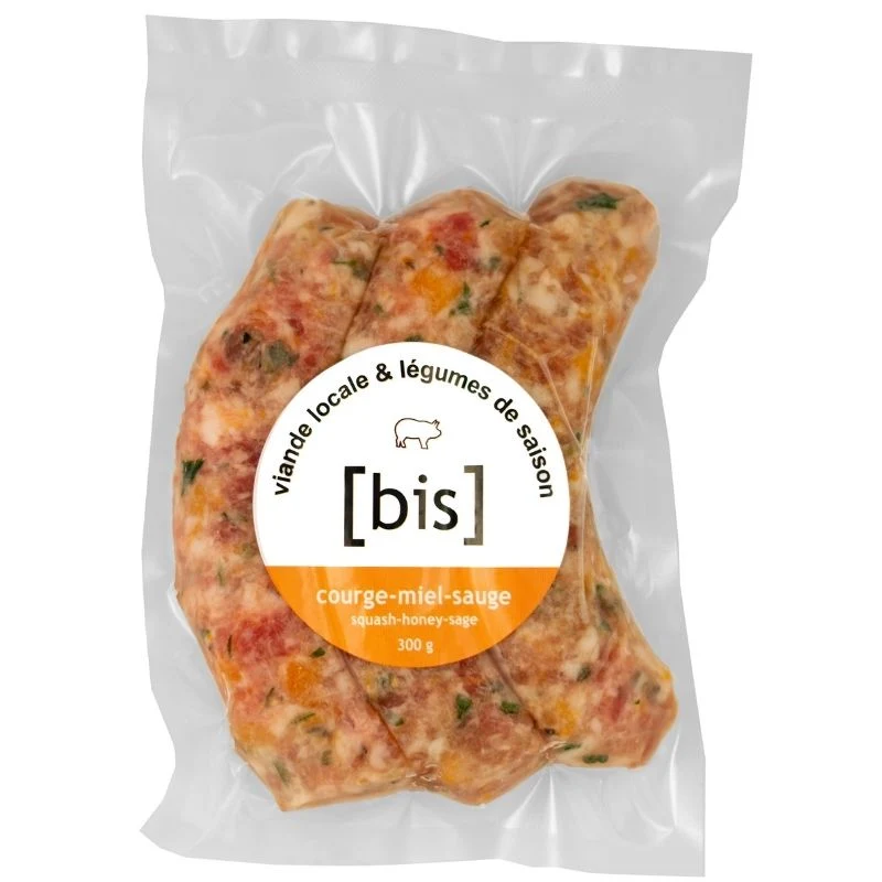3 Saucisses courge miel sauge (porc)