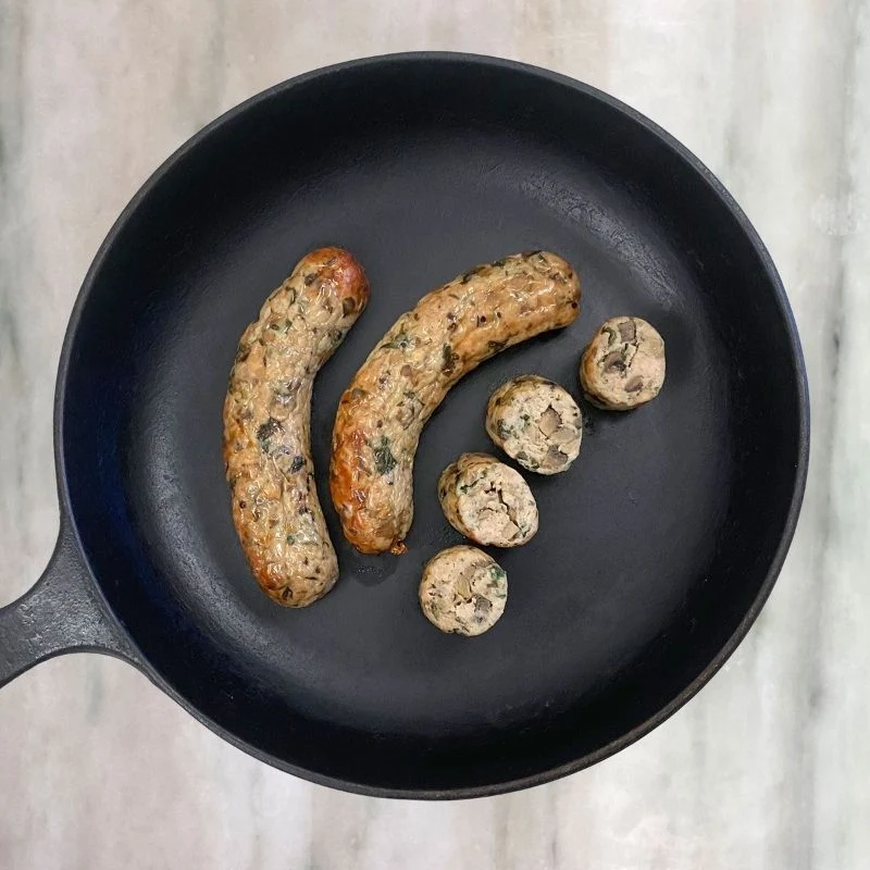 3 Saucisses champignons et fleur d'ail (porc)