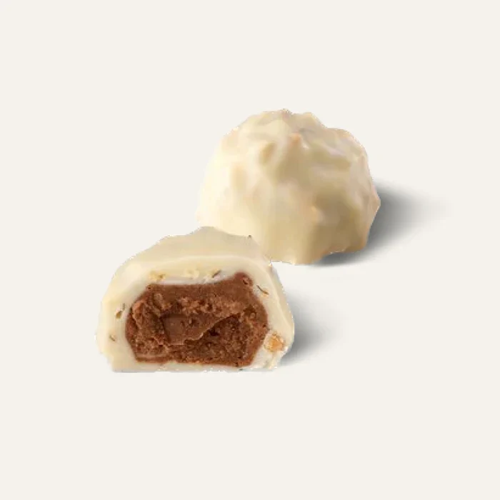 Rocher chocolat blanc praliné
