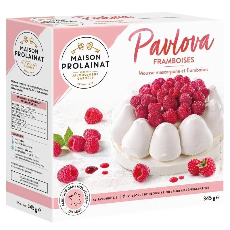 Pavlova aux framboises