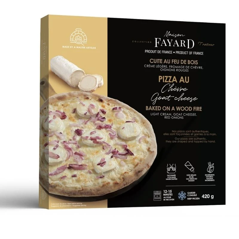 Pizza chèvre et oignons