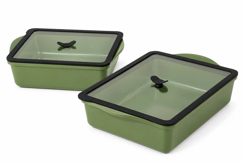 Couvercle de conservation Cookut pour plat à four ajustable en verre et silicone