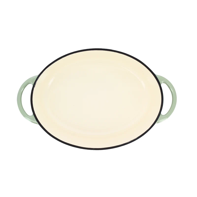 Cocotte Colette ovale 6.5 litres en fonte verte