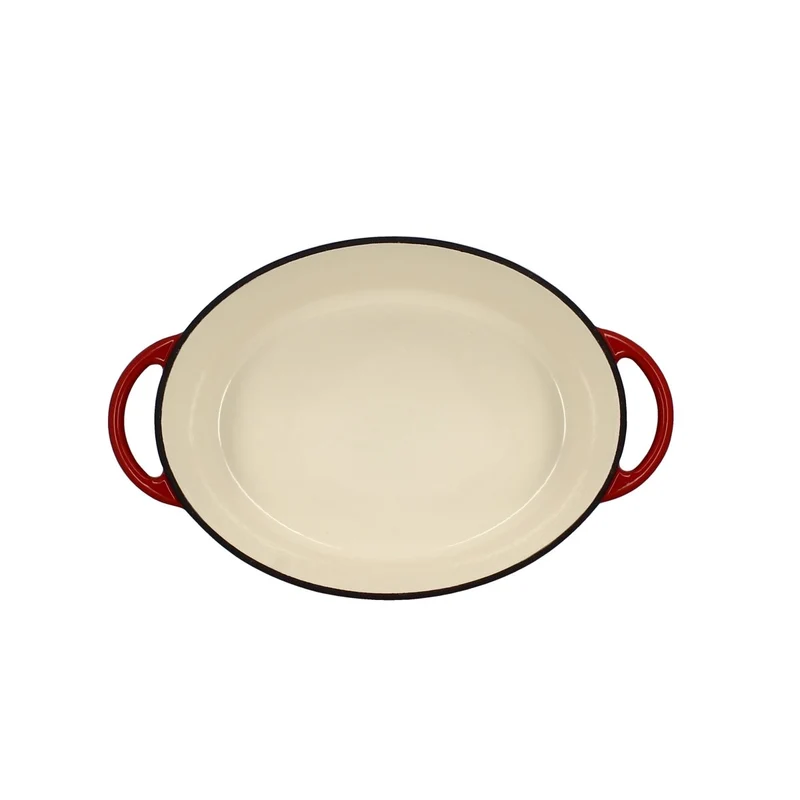 Cocotte Colette ovale 9 litres en fonte rouge