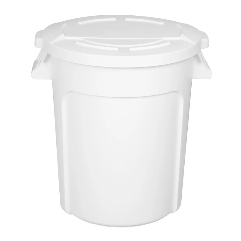 Conteneur en polypropylène rond blanc Vogue 76L