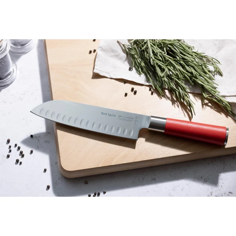 Couteau Santoku alvéolé Dick Red Spirit 180mm