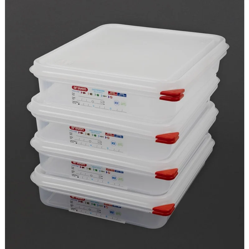 Boîte alimentaire GN 1/2 Araven 4L (lot de 4)