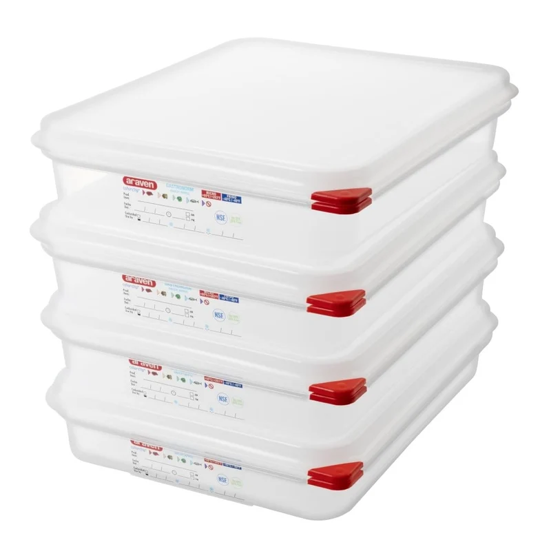 Boîte alimentaire GN 1/2 Araven 4L (lot de 4)