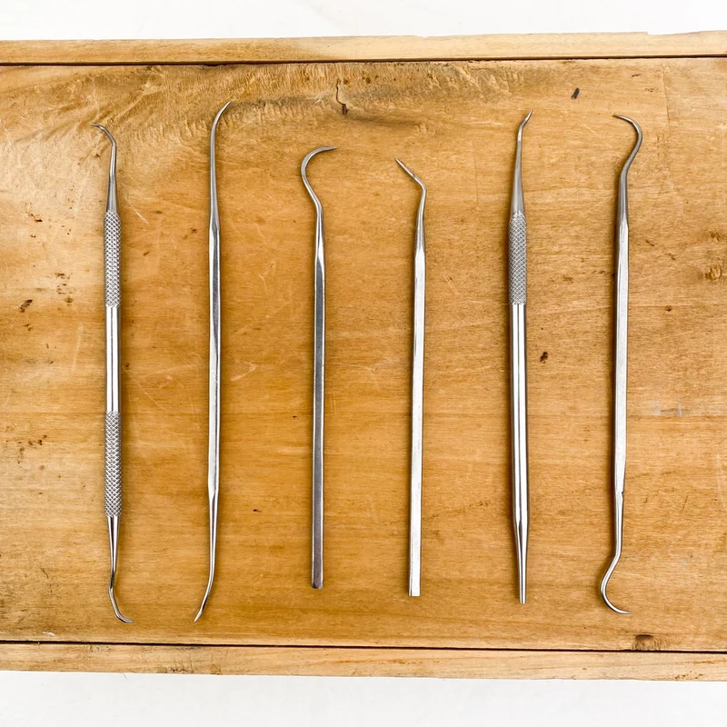 Jeu de 6 grattoirs en inox