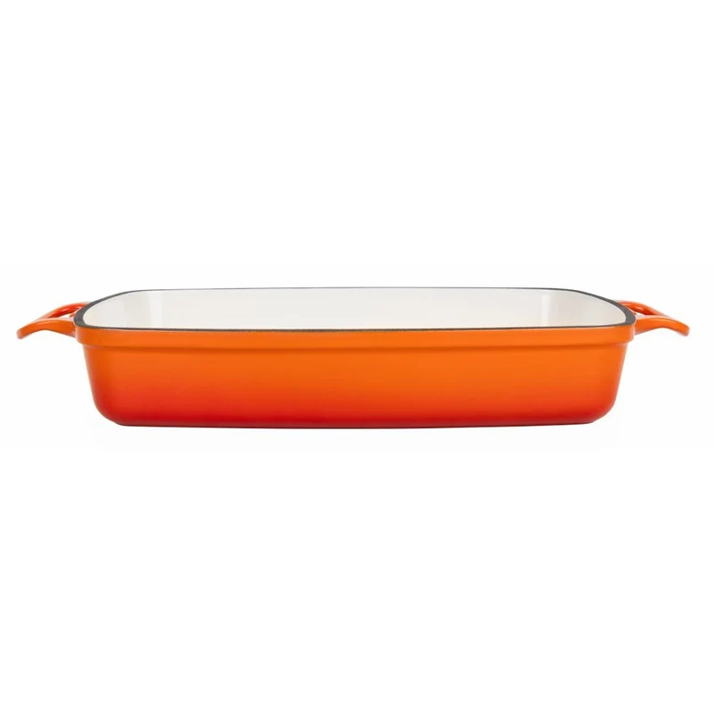 Plat en fonte rectangulaire Vogue orange 2,8 L