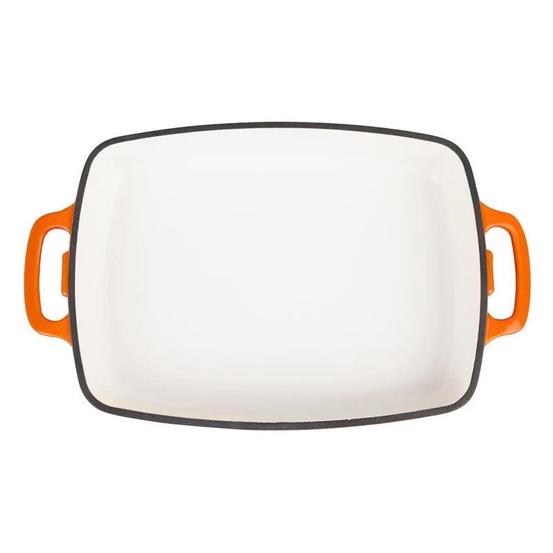 Plat en fonte rectangulaire Vogue orange 2,8 L