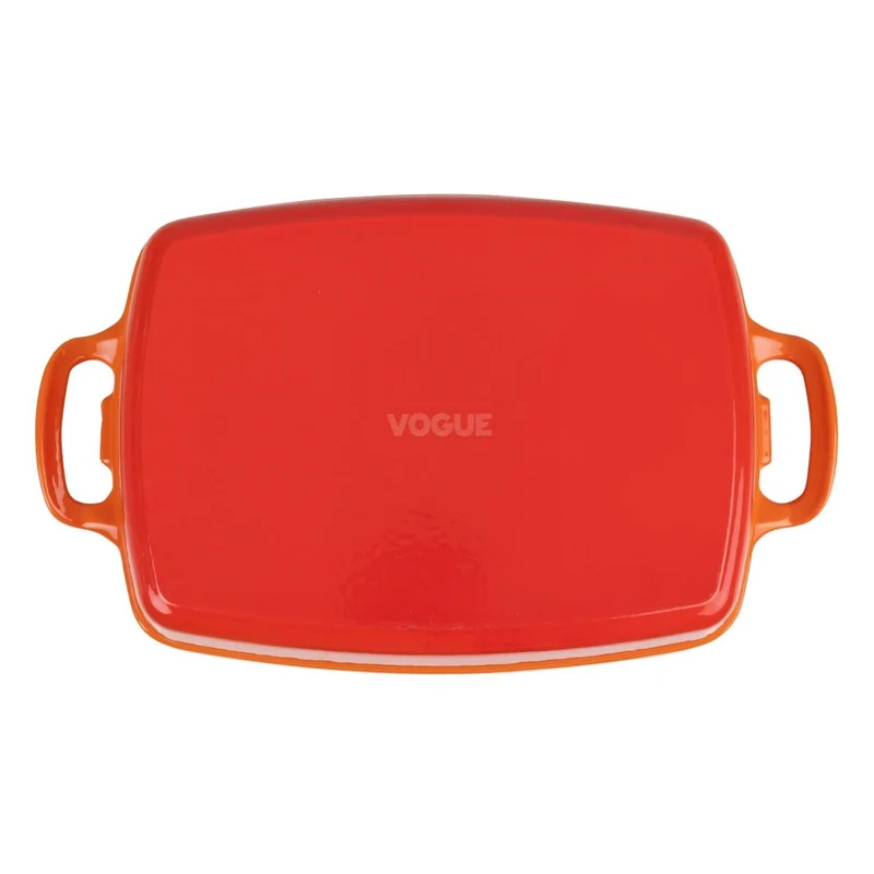 Plat en fonte rectangulaire Vogue orange 2,8 L