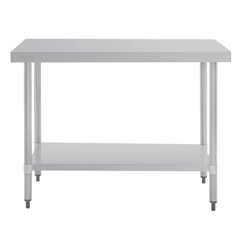 Table en acier inoxydable sans rebord Vogue 1200 x 700mm