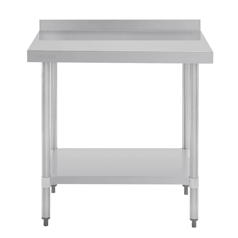 Table en acier inoxydable avec rebord Vogue 900 x 700mm
