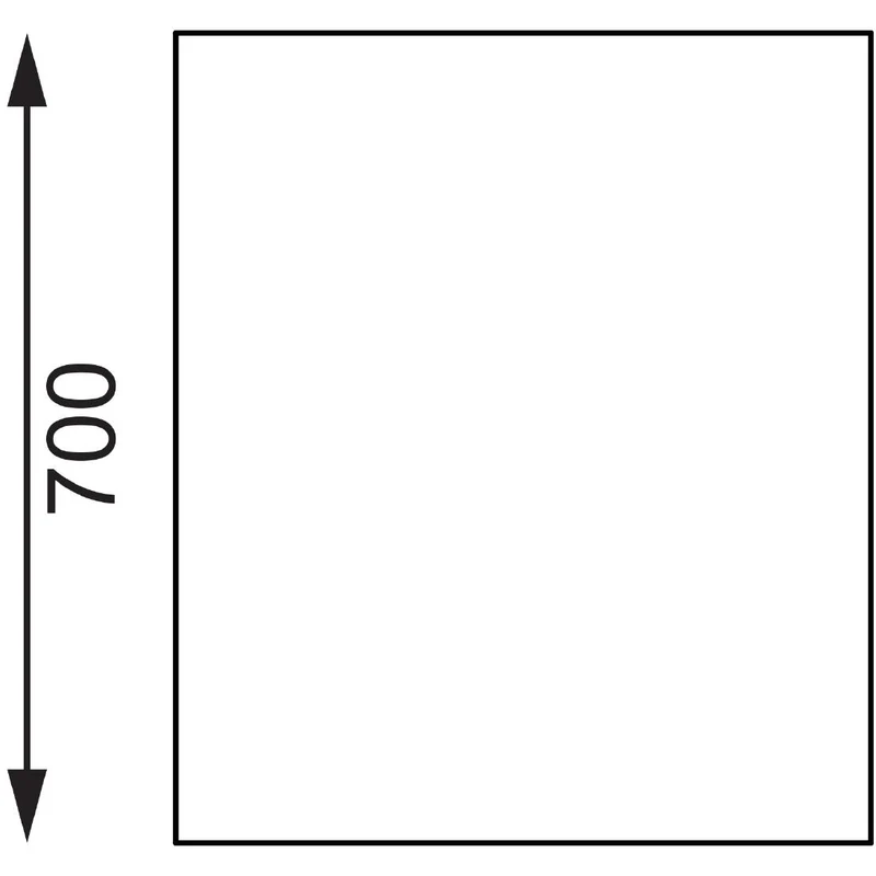 Table en acier inoxydable avec rebord Vogue 900 x 700mm