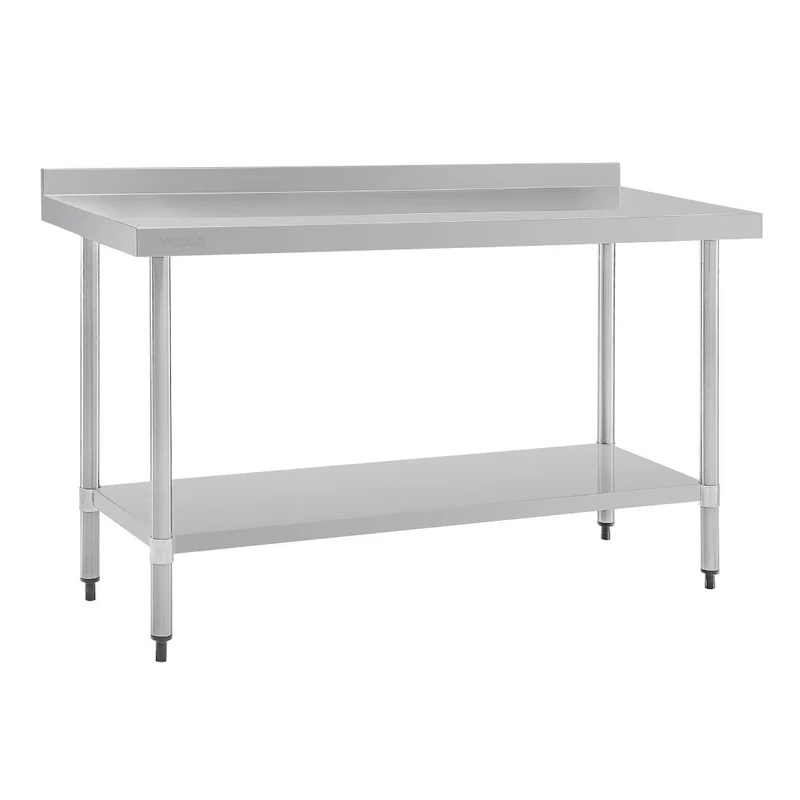 Table en acier inoxydable avec rebord Vogue 1500 x 700mm