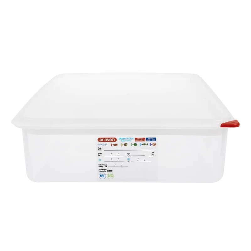Boîtes alimentaires GN 1/1 Araven 13,7L (lot de 4)