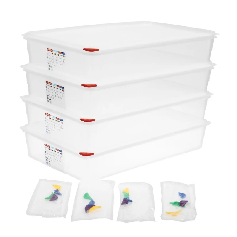 Boîtes alimentaires GN 1/1 Araven 13,7L (lot de 4)
