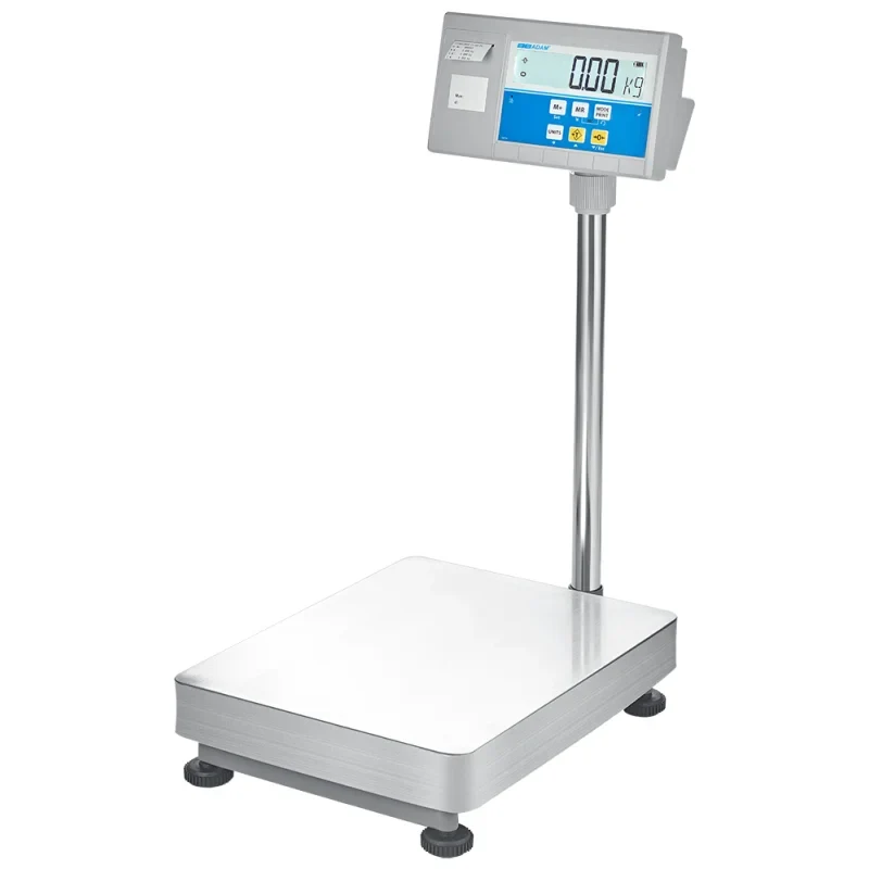 AE Adam Balance au sol avec afficheur sur mât et imprimante intégrée pour étiquettes ou codes-barres 300 kg / lisibilité 20 g