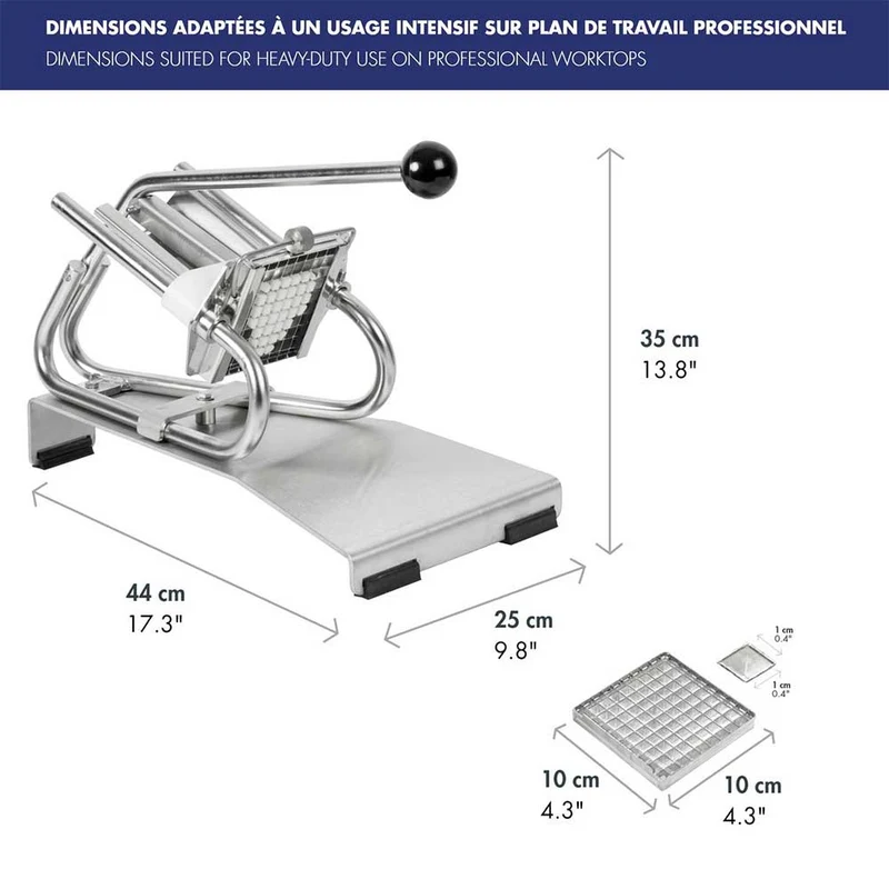 Coupe-Frites Professionnel inox sans couteau sans poussoir - Louis Tellier