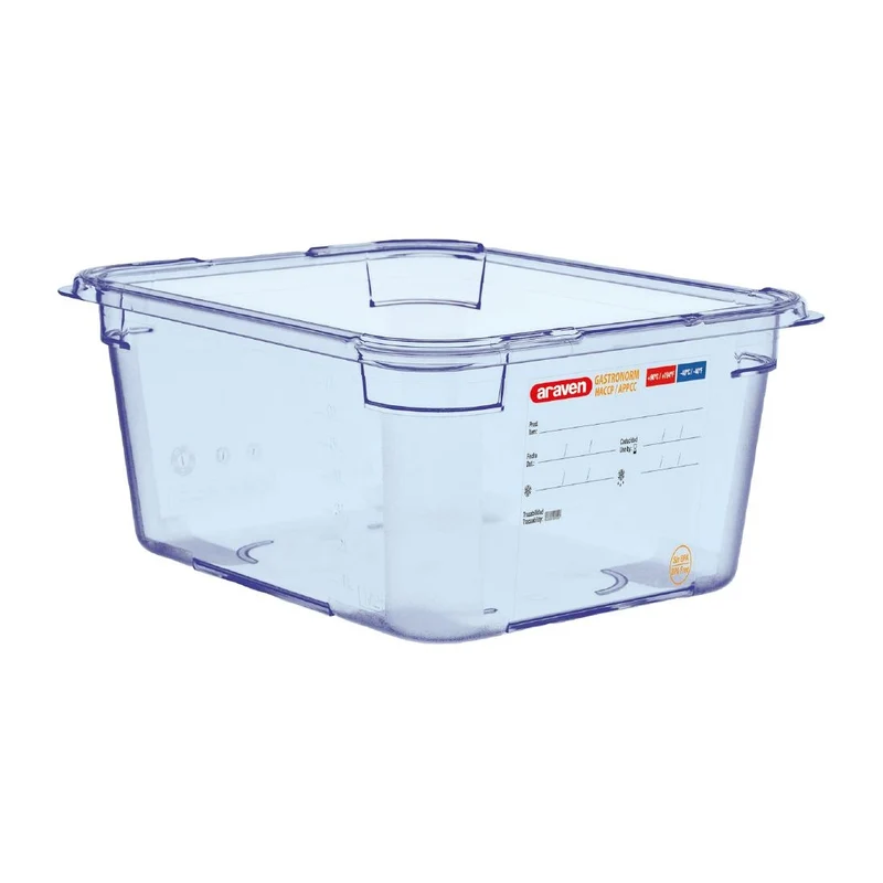 Boîte hermétique bleue en ABS sans BPA Araven GN1/2 150mm