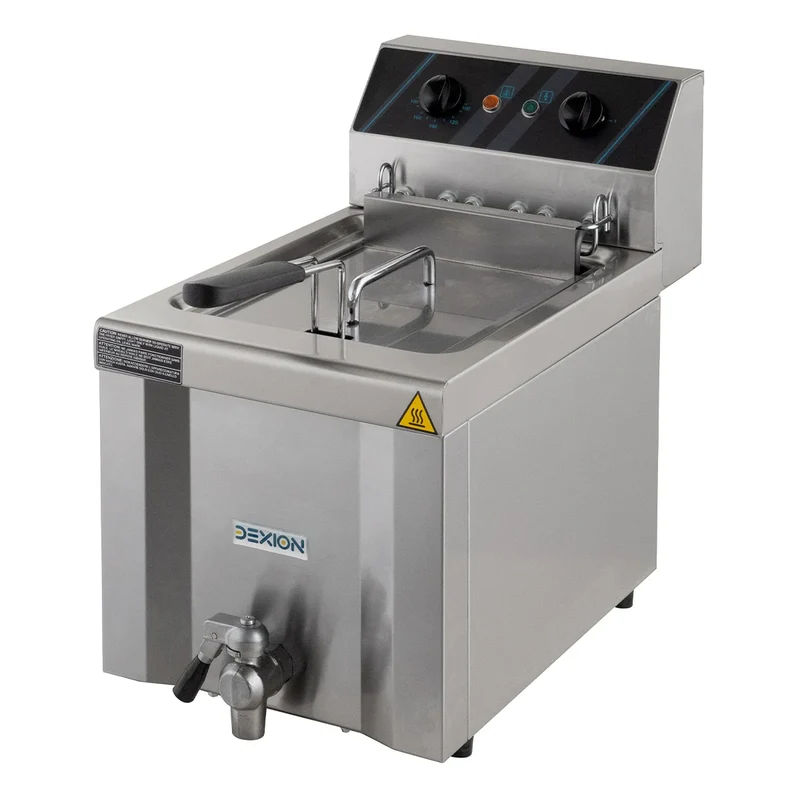 Friteuse électrique professionnelle Profi 12 Litres avec robinet de vidange, 400 V
