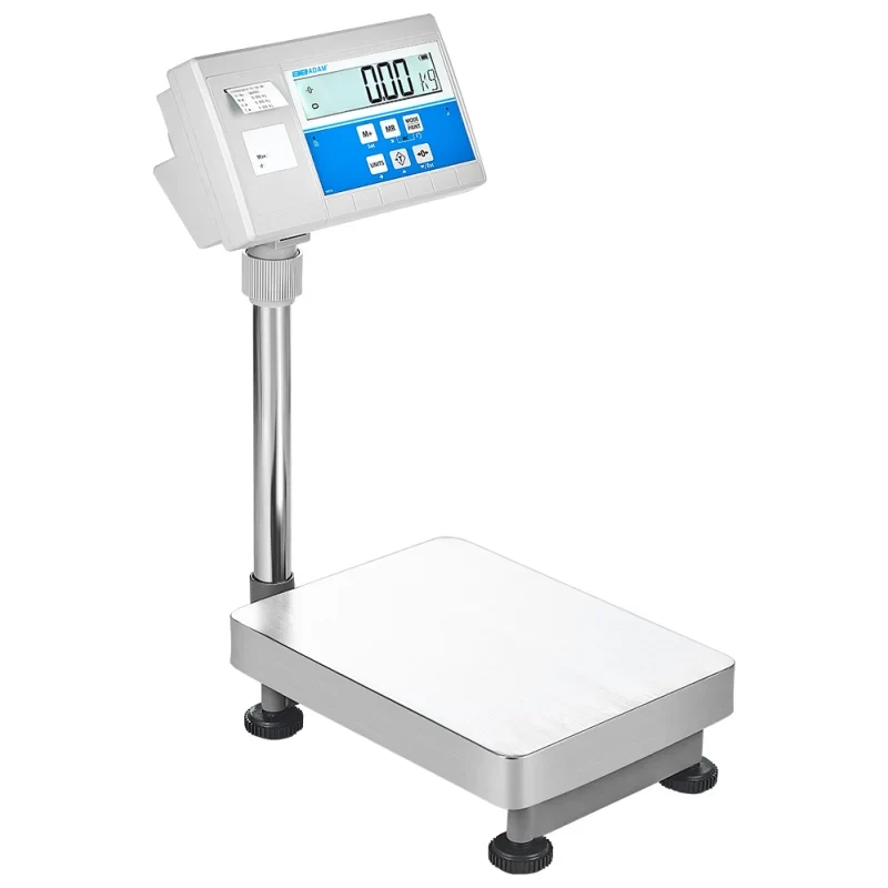 AE Adam Balance au sol avec afficheur sur mât et imprimante intégrée pour étiquettes ou codes-barres 60 kg / lisibilité 2 g