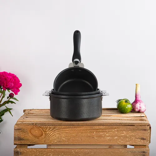 Lot de 3 Casseroles Cookway avec 1 poignée OFFERTE - CRISTEL