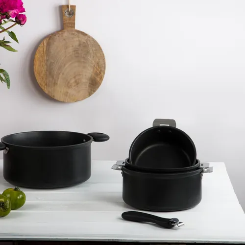 Lot de 3 Casseroles Cookway avec 1 poignée OFFERTE - CRISTEL