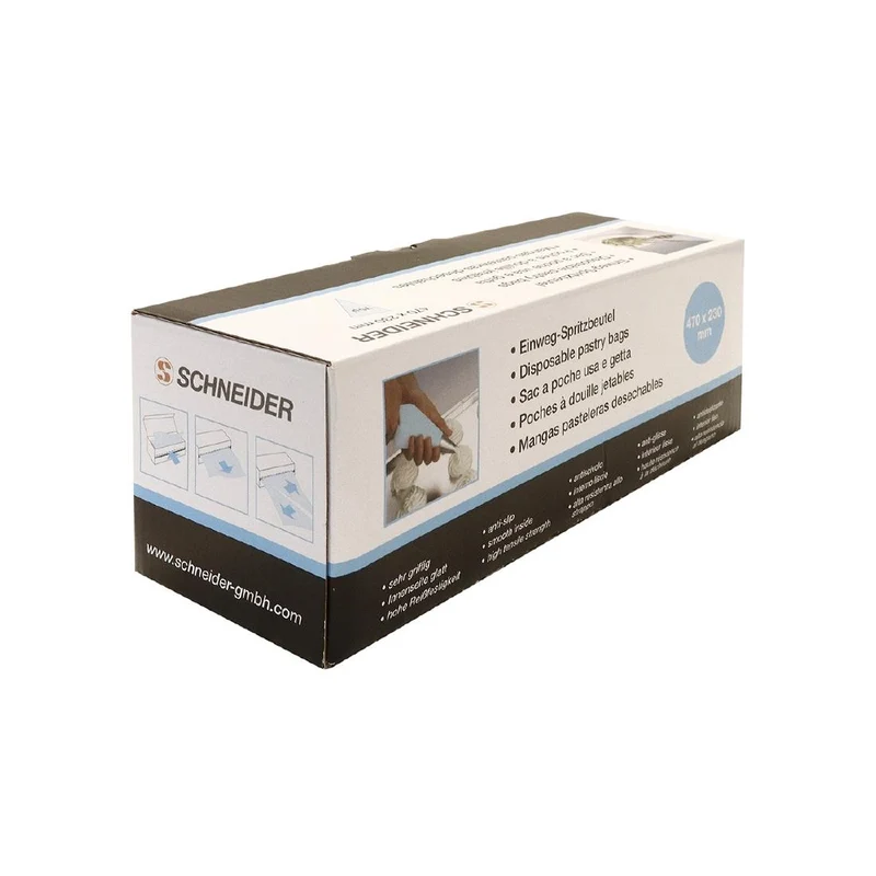 Poches à douilles jetables Schneider bleues 470mm (lot de 100)