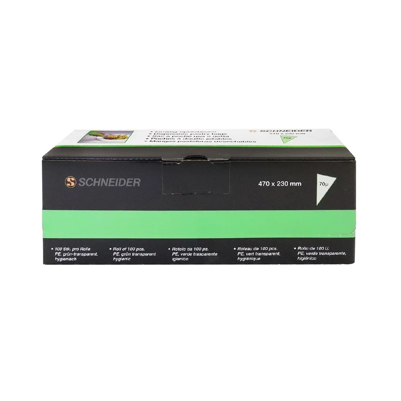 Poches à douilles jetables Schneider vertes 470mm (lot de 100)