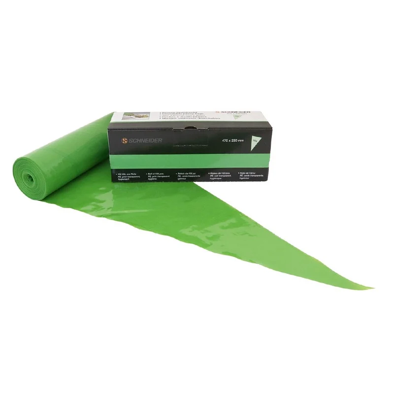 Poches à douilles jetables Schneider vertes 470mm (lot de 100)