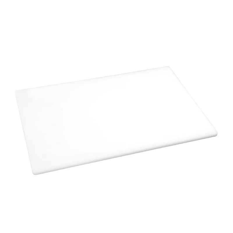 Planche à découper antibactérienne basse densité Hygiplas blanche