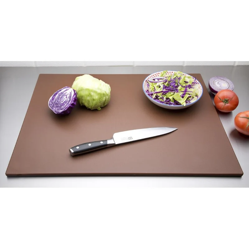 Grande planche à découper basse densité Hygiplas marron