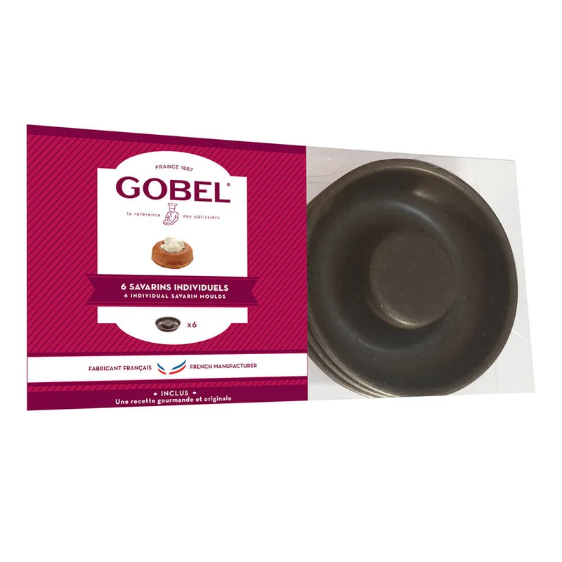 Moules à savarins individuels anti-adhérents - GOBEL