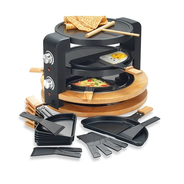 Raclette ronde multifonction 10 poêlons 1500 W Kitchen Chef Professional
