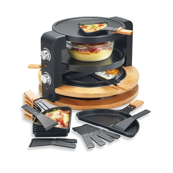 Raclette ronde multifonction 10 poêlons 1500 W Kitchen Chef Professional