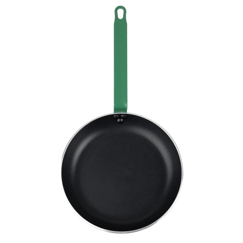 Poêle en aluminium antiadhésive Hygiplas Teflon Platinum Plus 280mm verte