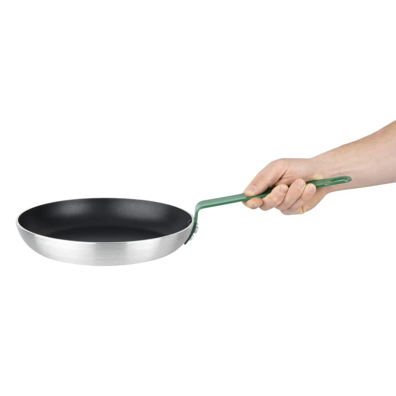 Poêle en aluminium antiadhésive Hygiplas Teflon Platinum Plus 280mm verte