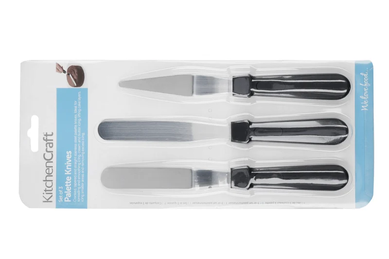 Set de 3 spatules KitchenCraft en acier inoxydable