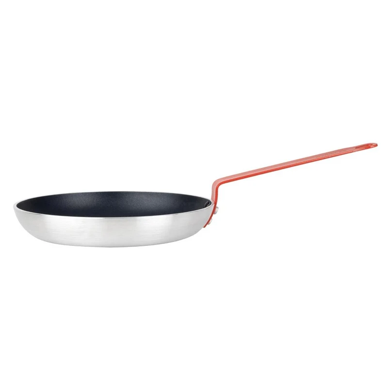 Poêle aluminium antiadhésive Teflon Platinum Plus Hygiplas avec manche rouge 280mm