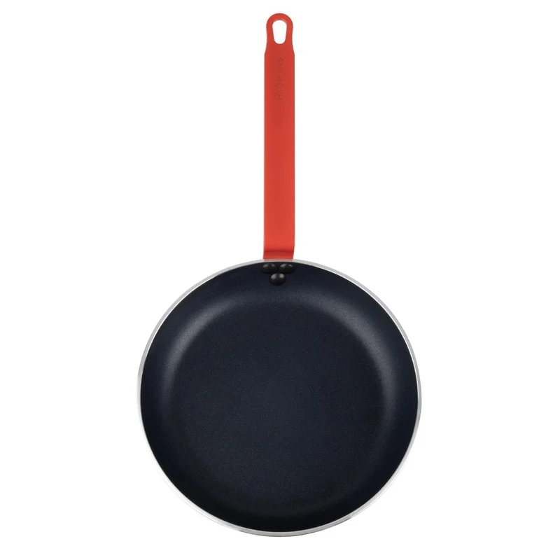 Poêle aluminium antiadhésive Teflon Platinum Plus Hygiplas avec manche rouge 280mm