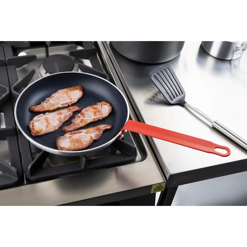 Poêle aluminium antiadhésive Teflon Platinum Plus Hygiplas avec manche rouge 280mm