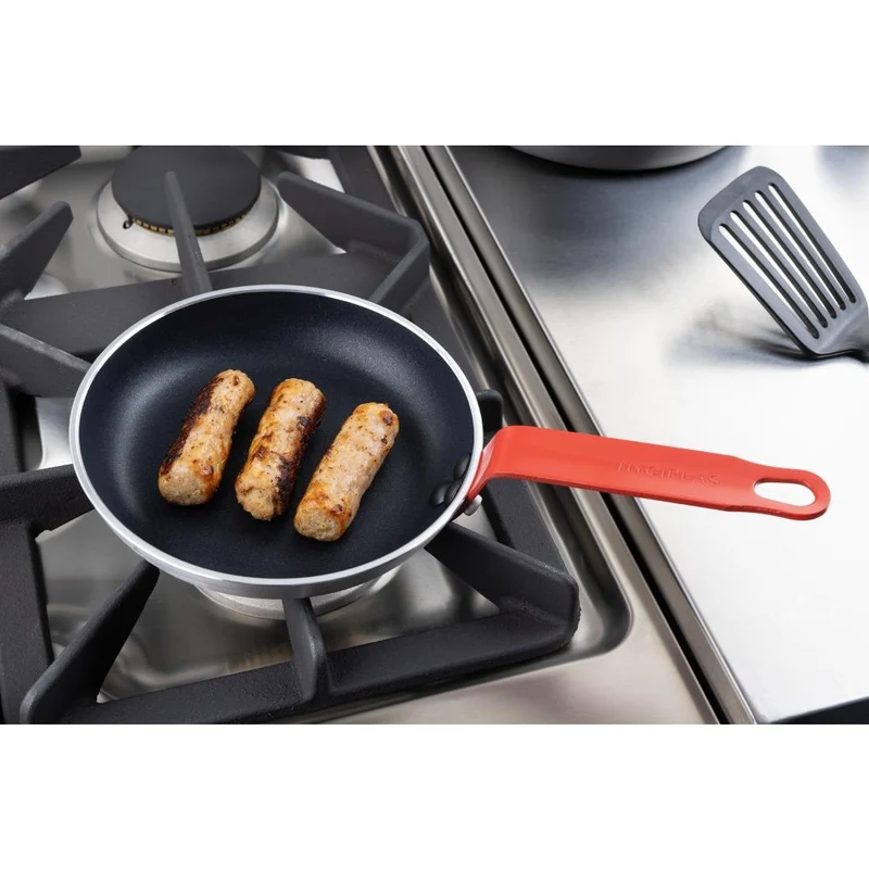 Poêle en aluminium antiadhésive Hygiplas Teflon Platinum Plus 200mm rouge