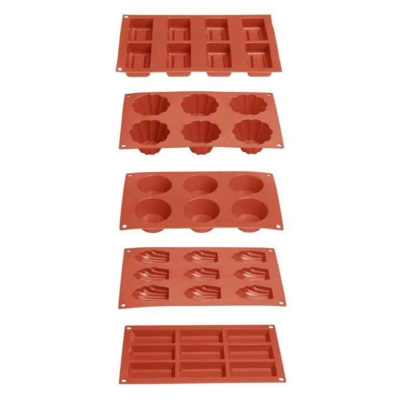 Plaque de 9 moules à gâteau en silicone Vogue