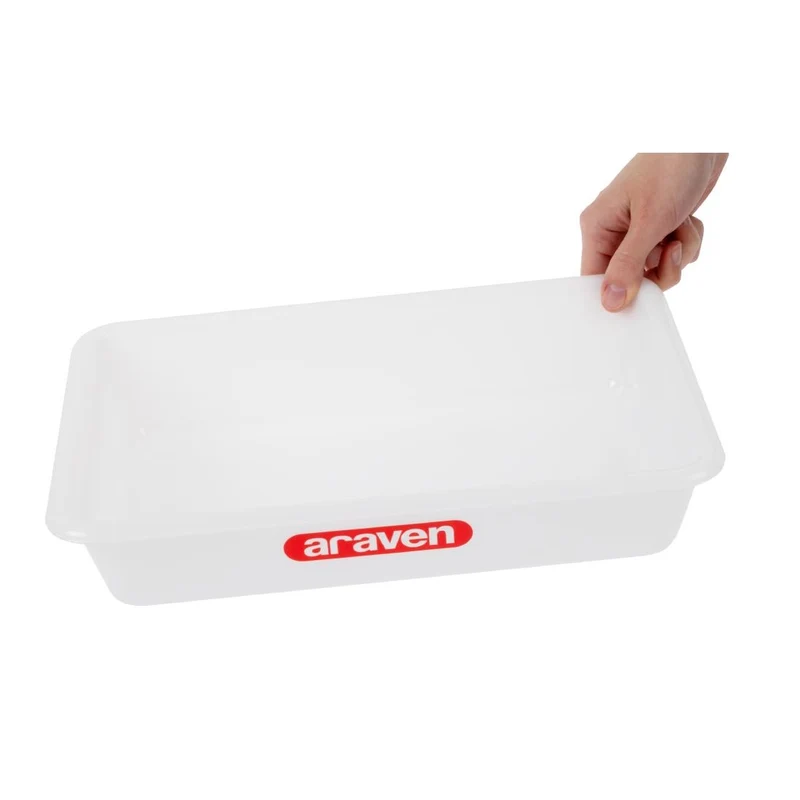Bac alimentaire peu profond Araven transparent 345mm