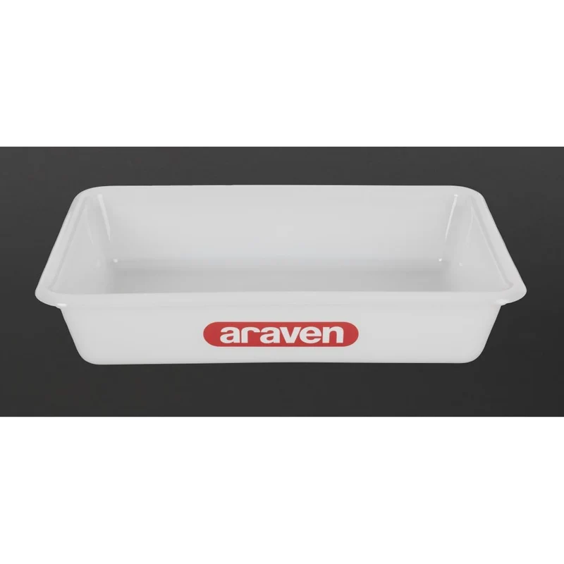 Bac alimentaire peu profond Araven transparent 300mm