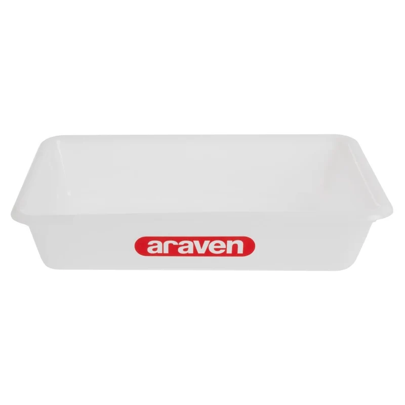 Bac alimentaire peu profond Araven transparent 300mm