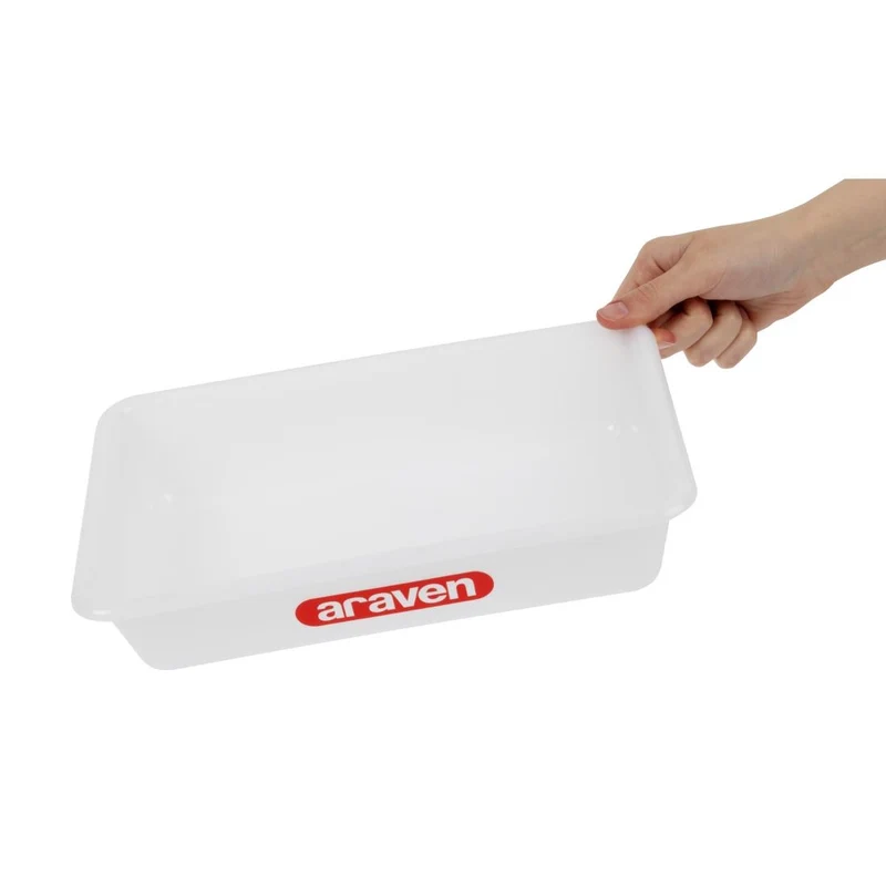 Bac alimentaire peu profond Araven transparent 300mm