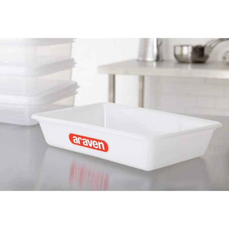 Bac alimentaire peu profond Araven transparent 300mm